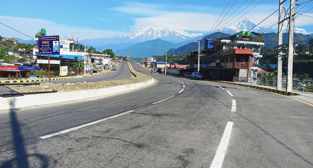 मध्यपहाडी राजमार्गको पोखरा-बाग्लुङ खण्डमा ९५ प्रतिशत काम सकियो
