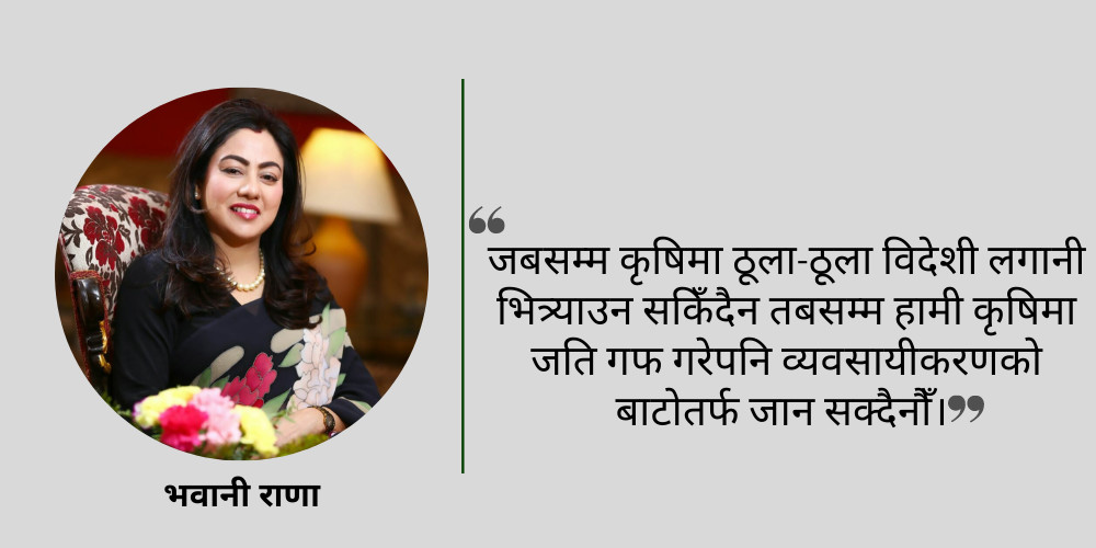 पूर्वाधार विकास सरकार एक्लैबाट सम्भव छैन, निजी क्षेत्रलाई पनि जोड्नु पर्छ : भवानी राणा