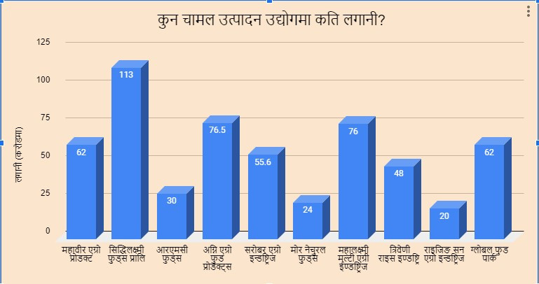 १० चामल उद्योगमा ५ अर्ब ६७ करोडको लगानी,  बजार माग भने ४० प्रतिशतले घट्यो