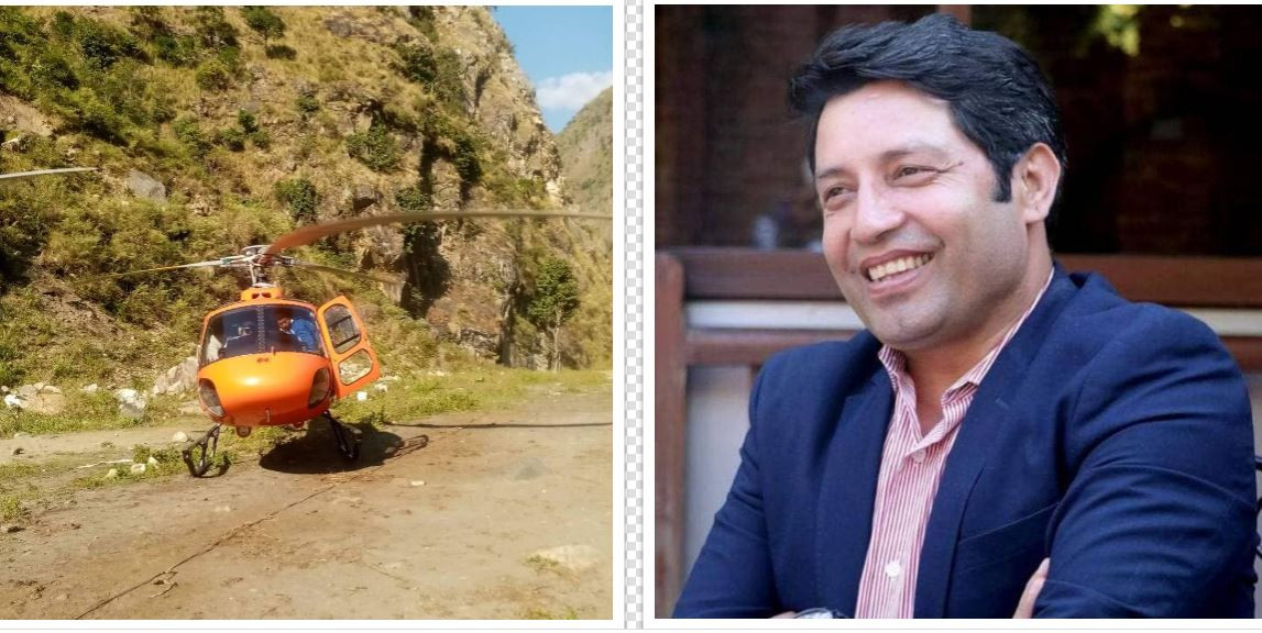 राजेन्द्र बजगाईको समन्वयमा उहियाका एक बिरामीको हेलिकप्टरबाट उद्धार