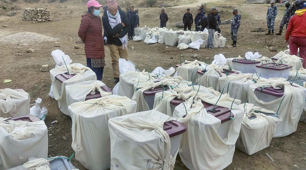 हुम्ला सर्केगार्डमा चार दिनसम्म रोकिए १३६ मतपेटिका