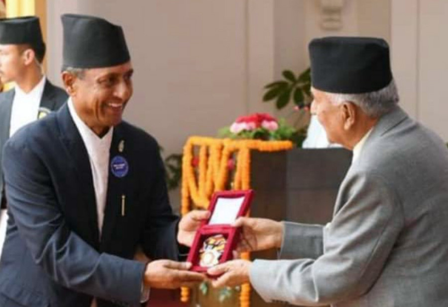 गाईपालक पौडेललाई सुप्रबल जनसेवाश्री तृतीय