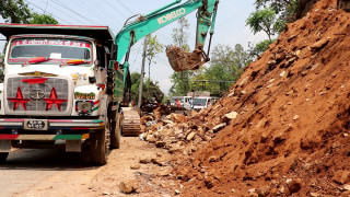 मुग्लिन-मलेखु सडकको काम एक वर्षमा छ प्रतिशत