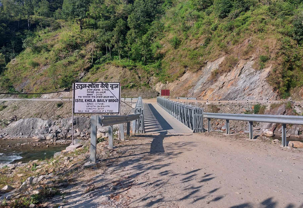 गोरखाको स्तुल खोलामा ३ करोड ८० लाखको लागतमा बेलीब्रिज