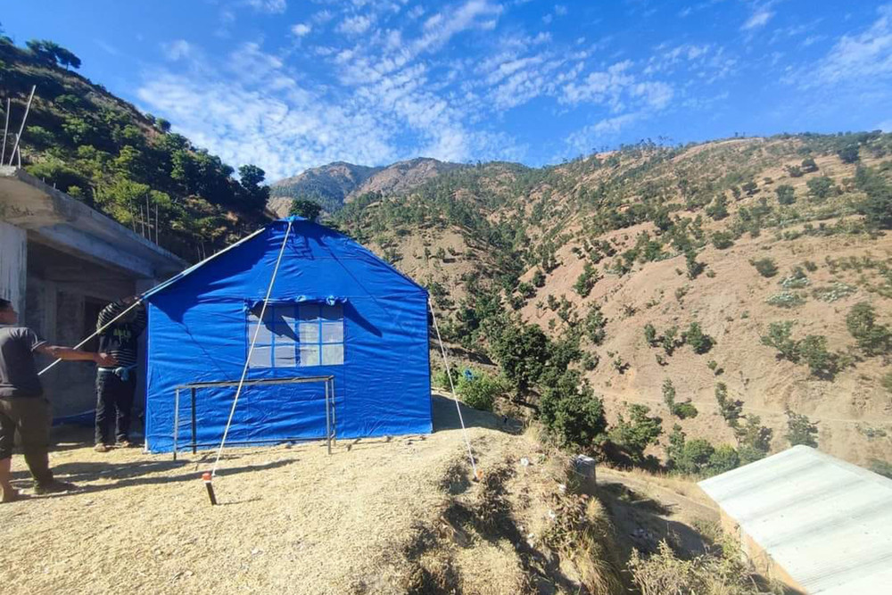 जाजरकोट भूकम्प : रुकुमपश्चिममा १६ हजार अस्थायी आवास निर्माण