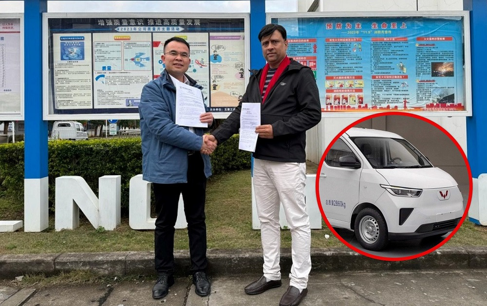४४ लाखमै आउने भयो विलिङ ईभी भ्यान, विलिङ र शशिला माेटर्सबीच सम्झौता