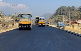 मुग्लिन-पोखरा सडक : पूर्वी खण्डको २० किलोमिटर सडकमा अन्तिम कालोपत्र