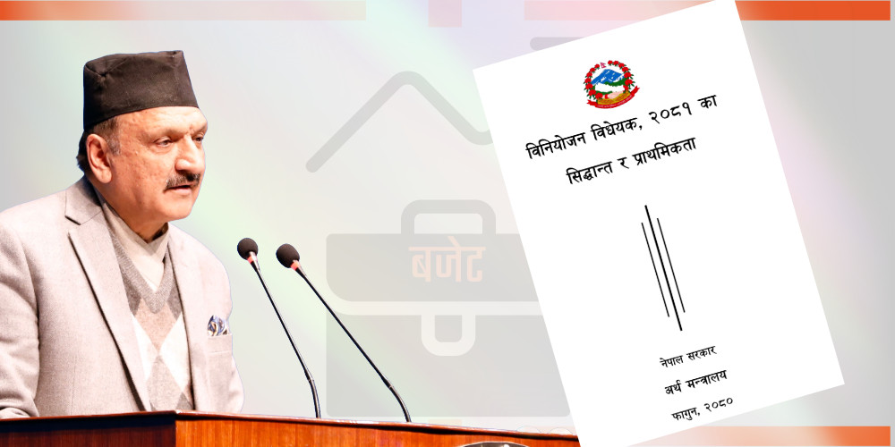 संरचनागत सुधारको निरन्तरता र राजस्व वृद्धिसँगै अनुदानको खोजी, यस्ता छन् विनियोजन विधेयकका सिद्धान्त र प्राथमिकता
