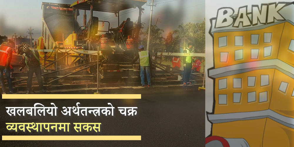 शिथिल अर्थतन्त्रले बैंकिङ क्षेत्र निराश, कर्जा नबढ्दा लगानीयोग्य खर्बौं रकम व्यवस्थापनमा चुनौती