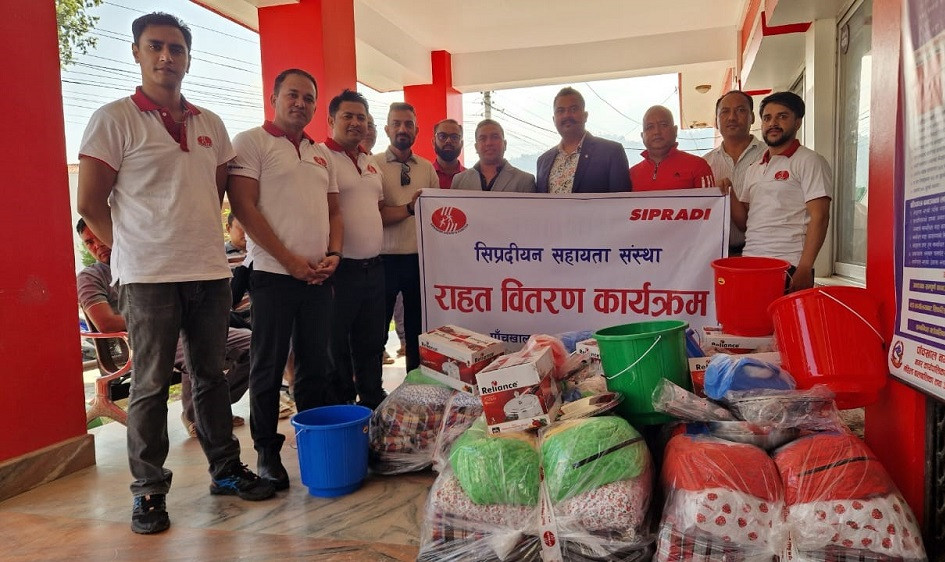 काभ्रेका बाढीपीडितलाई सिप्रदीयन सहायता संस्थाद्वारा राहत वितरण