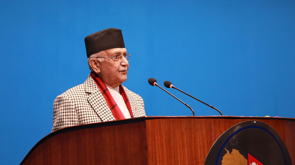 संसद्‍मा प्रधानमन्त्री ओली : थालिएका काममा प्रगति हुँदैछ, उद्योगी व्यवसायीको मनोबल बढेको छ
