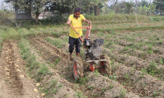 आलुखेतीमा आधुनिक यन्त्रको प्रयोग, किसान भन्छन् - हप्तादिन लाग्ने काम दुईदिनमै सकिन्छ